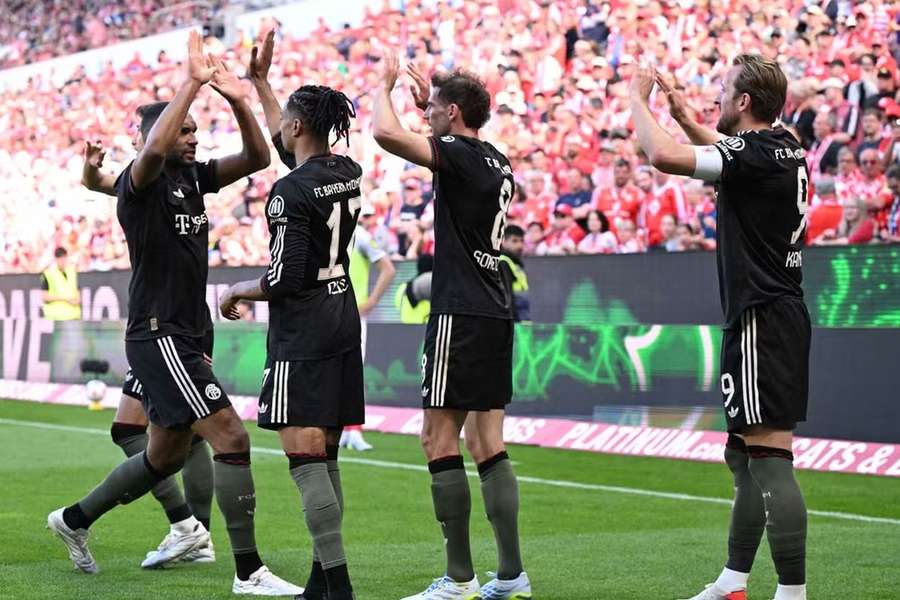 A festa dos jogadores do Bayern Munique