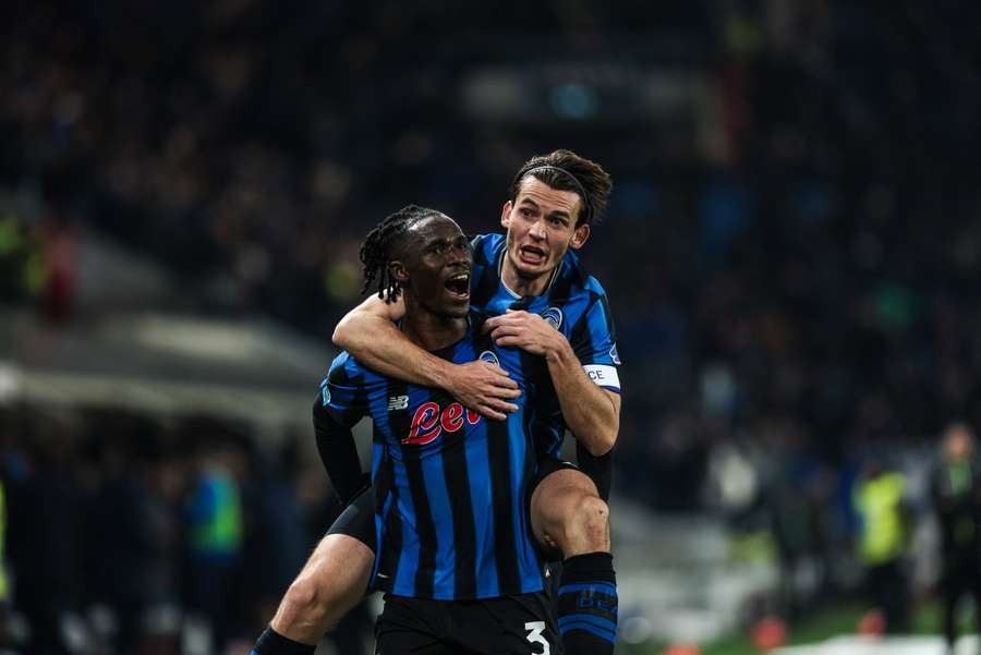 Kossounou celebra o golo que inaugurou o marcador