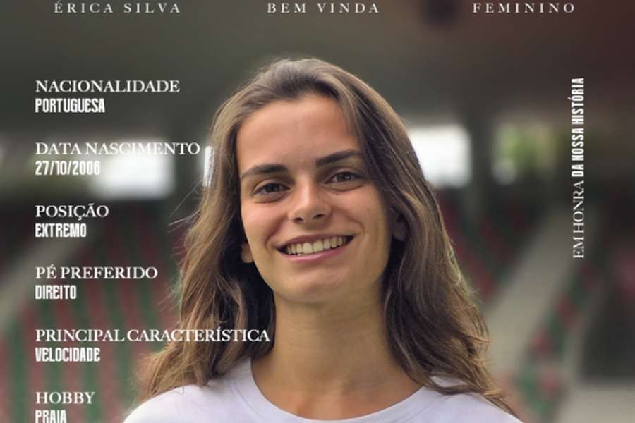 Érica Silva oficializada pelo Marítimo Érica Silva oficializada pelo Marítimo