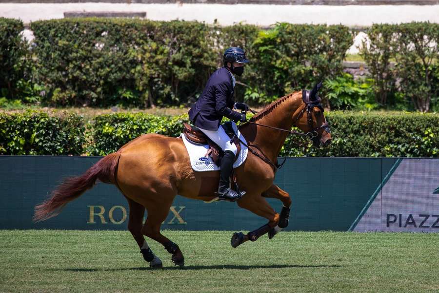 Eric Lamaze auf "Chacco Kid" beim CSIO Grand Prix in Rom.