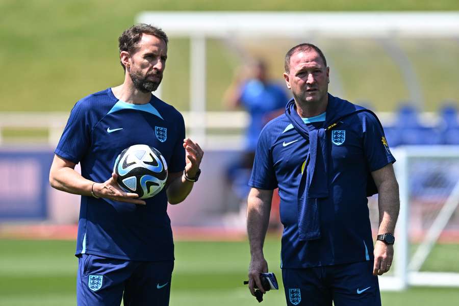 Inglaterra está a treinar no centro de treinos do Manchester United em Carrington