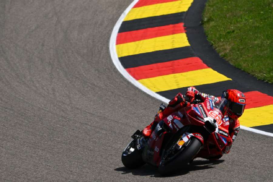 Marc Marquez in qualifying action