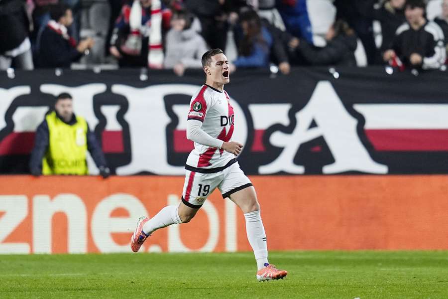 De Frutos, en un partido del Rayo
