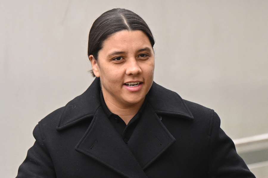 Australian footballer Sam Kerr arrives outside the Crown Court