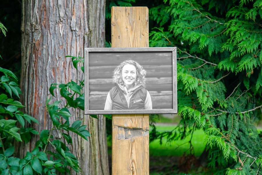 Im Kurpark in Garmisch-Partenkirchen: ein Gedenkort für Laura Dahlmeier