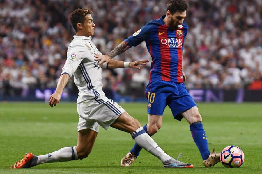 Real Madrid v Barcelona featuring Ronaldo and Messi in 2017