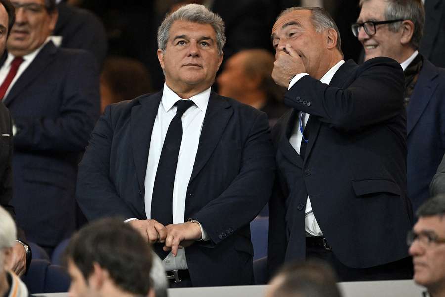 Joan Laporta was in attendance at El Clasico on Sunday