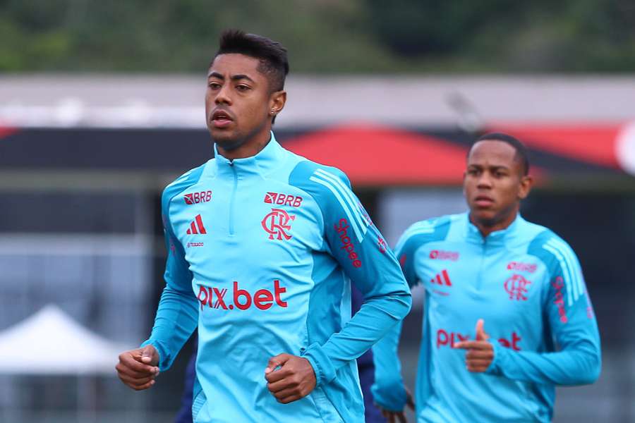 Bruno Henrique em treino recente do Flamengo para a Copa do Mundo de Clubes