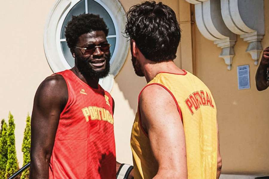 Neemias Queta no estágio da Seleção Nacional
