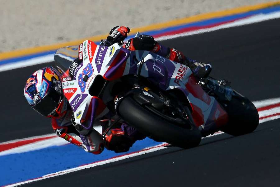 Jorge Martin sur sa Pramac à Misano.