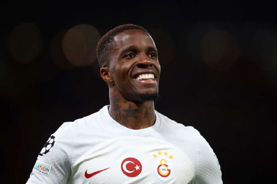 Wilfred Zaha in Champions League action for parent club Galatasaray last season 