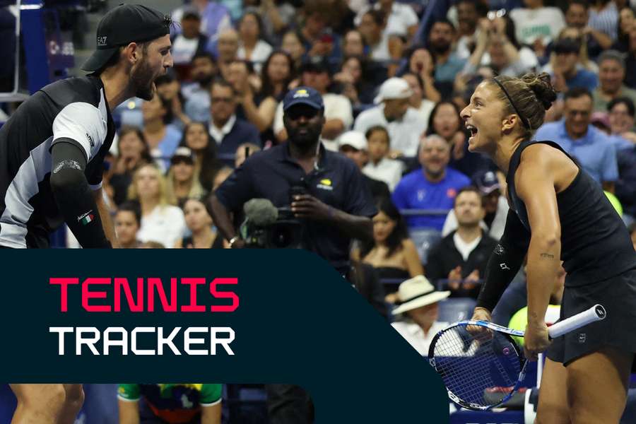 Andre Vavassori and Sara Errani at US Open mixed doubles final