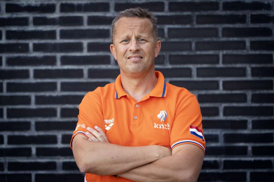 Mark Faber is de bondscoach van de Neerlandse zwemploeg Mark Faber is de bondscoach van de Neerlandse zwemploeg