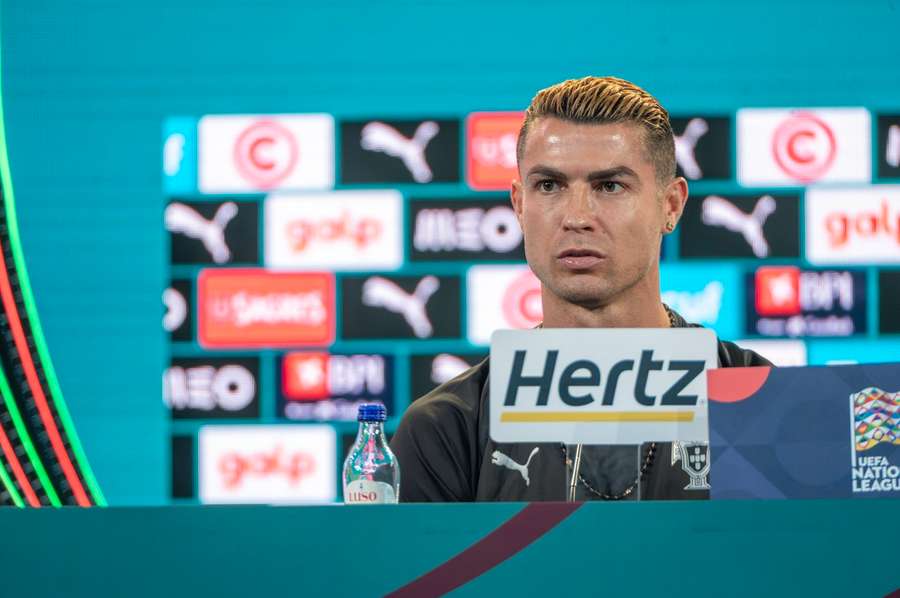 Ronaldo speaks to the press