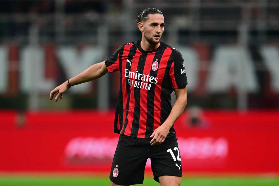 Adrien Rabiot avec le Milan face au Napoli.