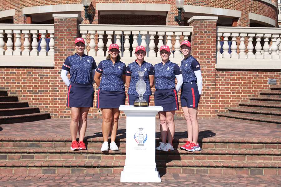 US captain Stacy Lewis (c) says her team is "hungry" to win