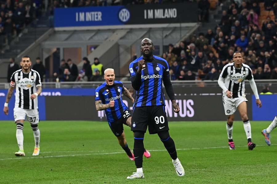 Lukaku festeja su gol ante el Udinese 