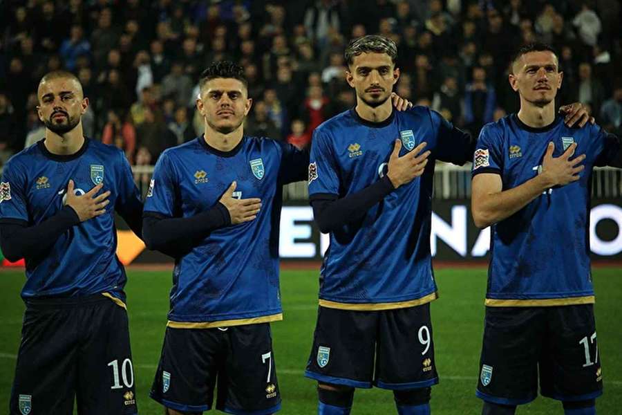 De la stânga: Edon Zhegrova, Milot Rashica, Albion Rrahmani și Ermal Krasniqi 