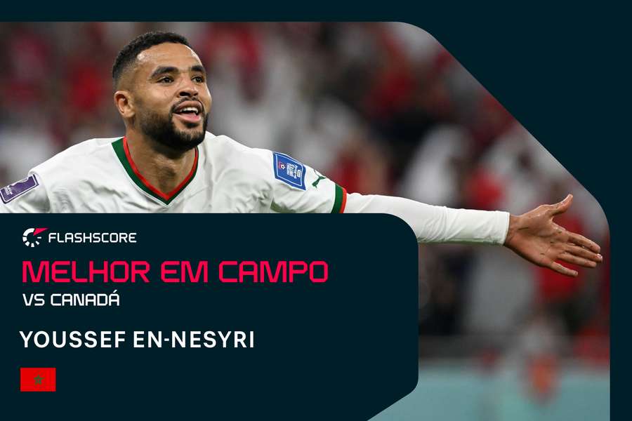 Youssef En Nesyri marcou um dos golos de Marrocos