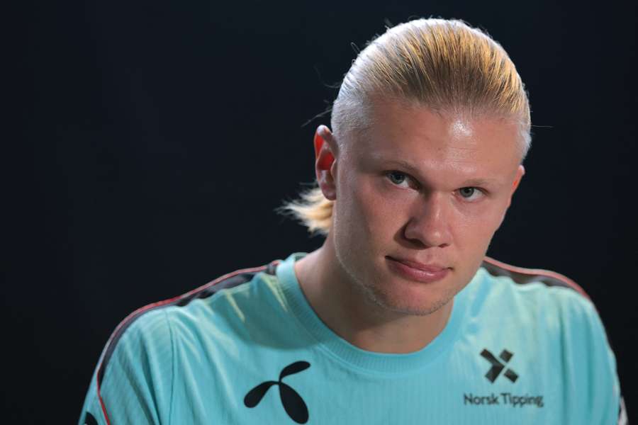 Manchester City striker Erling Haaland. Manchester City striker Erling Haaland.