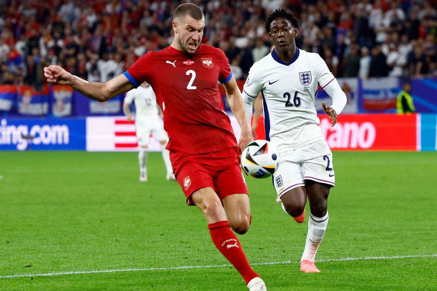 Strahinja Pavlovic in action during EURO 2024