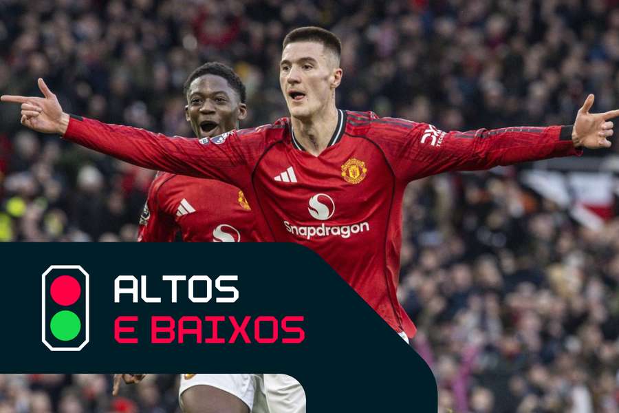 Sesko festeja o golo tardio que deu a vitória ao Manchester United