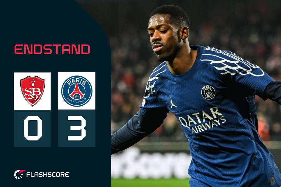 Ousmane Dembele bejubelt seinen Treffer.