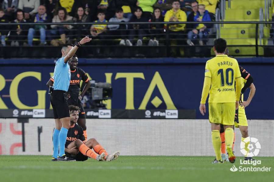 Nico González, lesionado ante el Villarreal