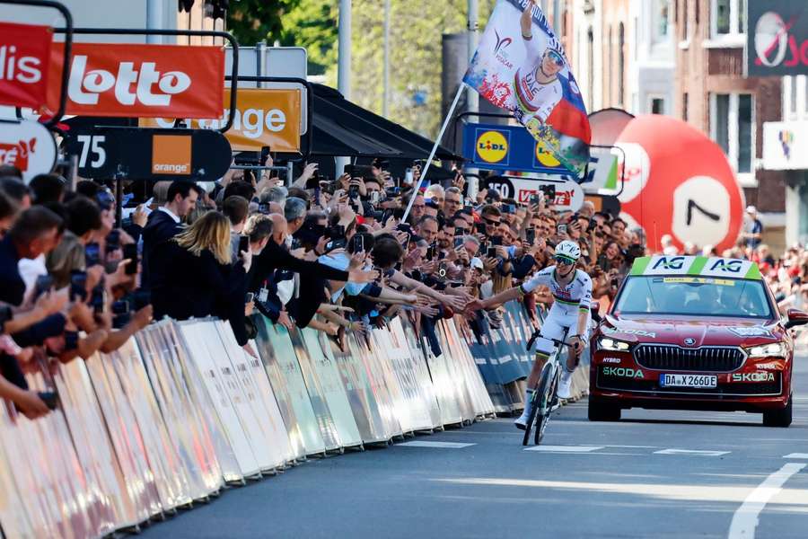 Tadej Pogacar claimed his third Liege-Bastogne-Liege victory on Sunday