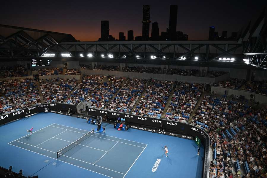 The Australian Open is played on a hard court