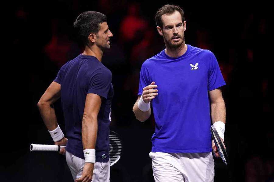 Novak Djokovic und Andy Murray beim Laver Cup 2022.