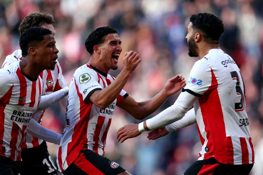 Les joueurs du PSV samedi.