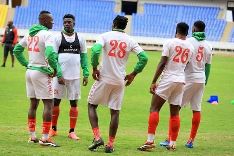 Kenya's players in training