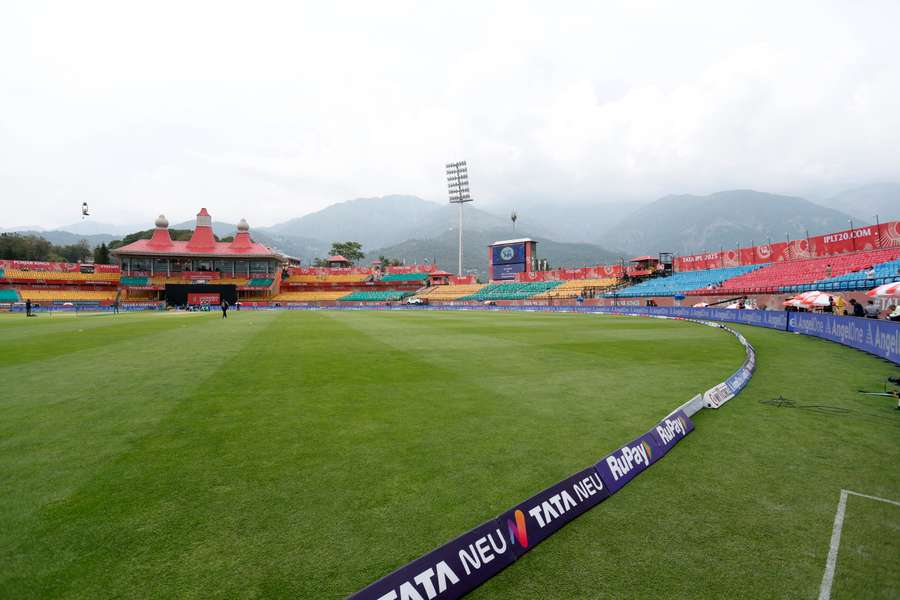 The cricket ground in Dharamshala