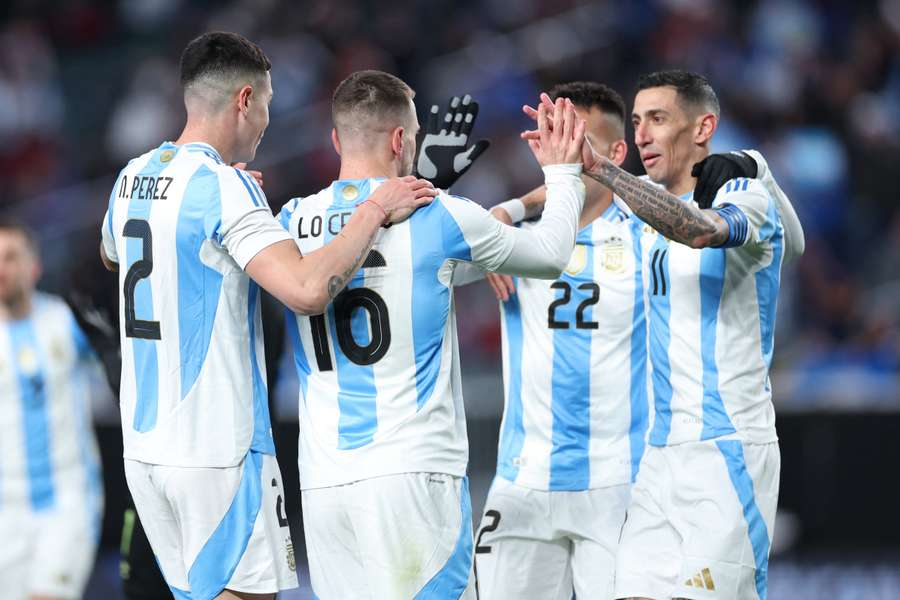 Argentina celebrate their win