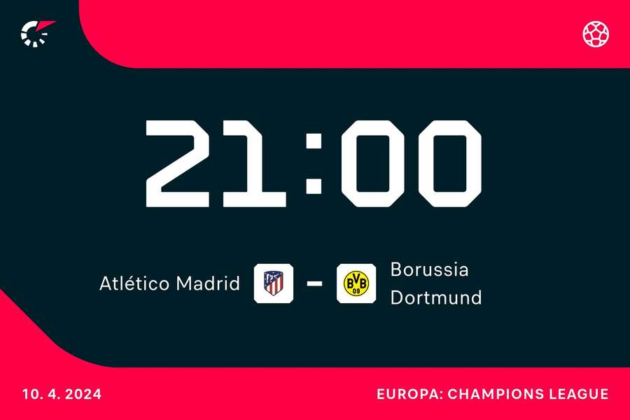 21.00 uur: Atletico Madrid - Borussia Dortmund