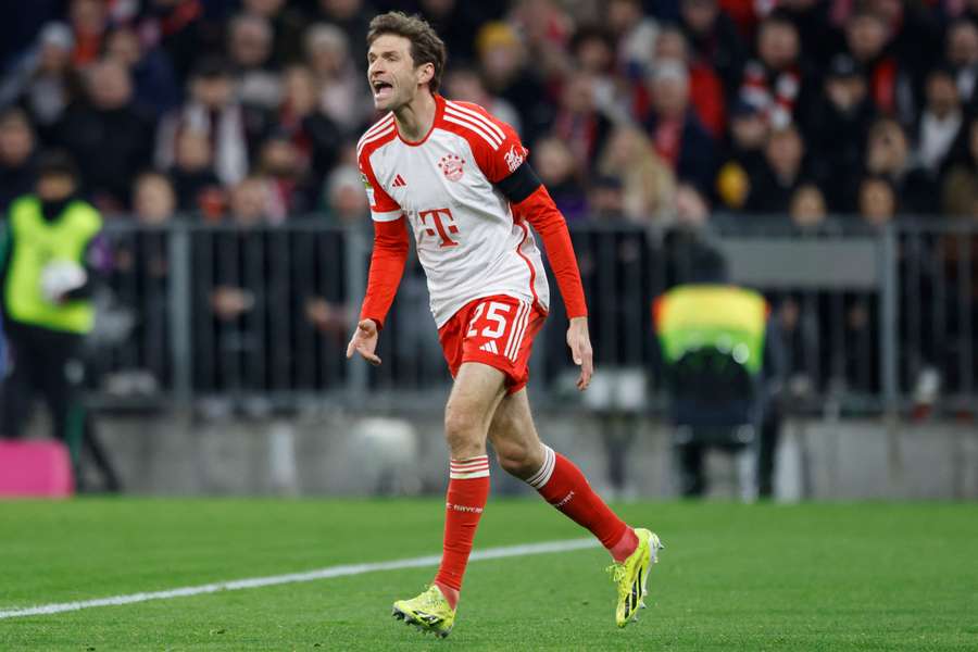Bayern-Ikone Thomas Müller im Spiel gegen Leipzig.