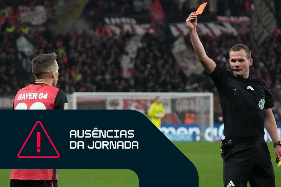 Grimaldo foi expulso e falha a 21.ª jornada pelo Bayer Leverkusen