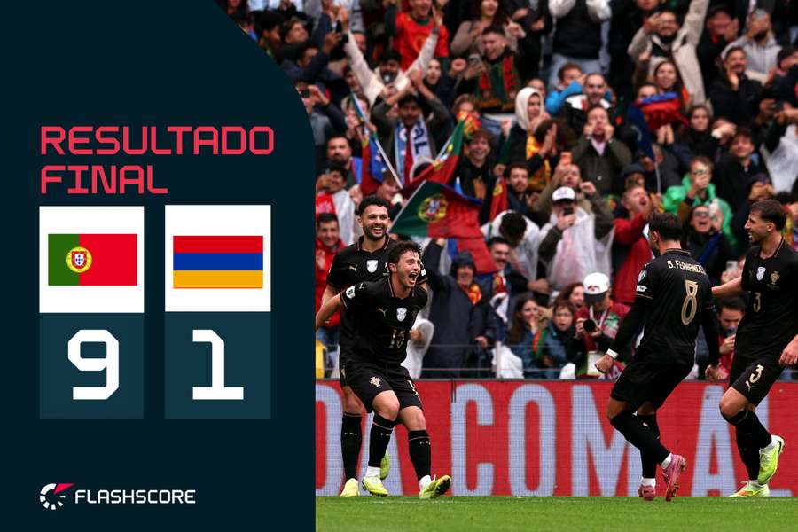 João Neves e Bruno Fernandes fizeram hat-trick João Neves e Bruno Fernandes fizeram hat-trick