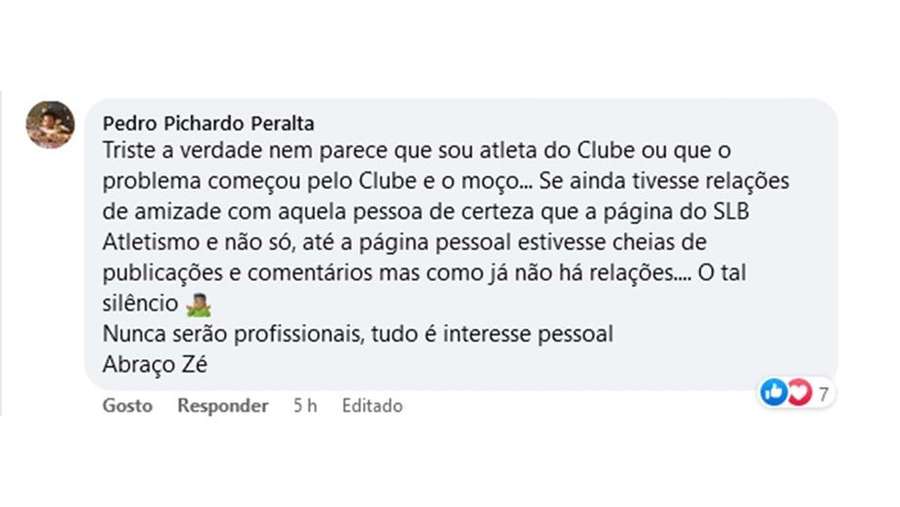 A publicação de Pichardo no Facebook A publicação de Pichardo no Facebook