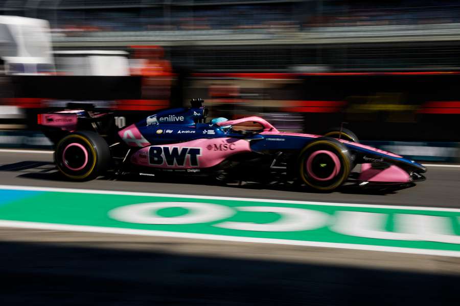 Pierre Gasly à bord de son Alpine. Pierre Gasly à bord de son Alpine.