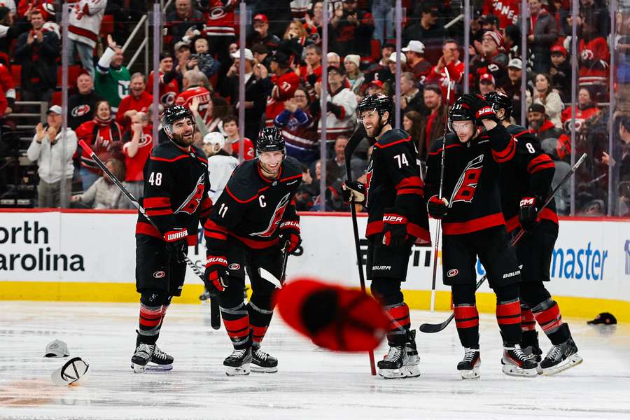 Jordan Staal scored his fourth career hat-trick for Carolina last week