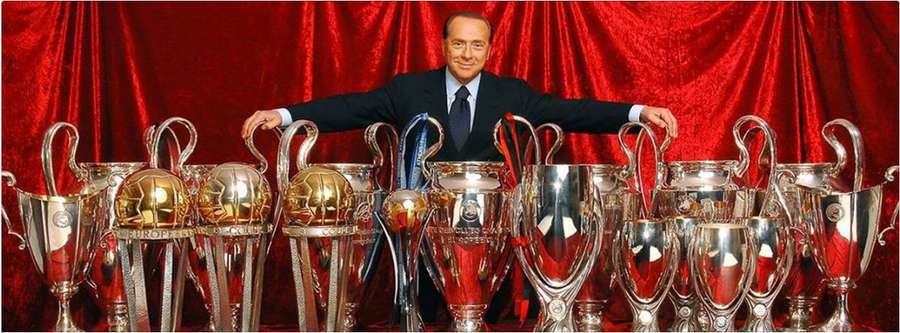 Berlusconi levou o Milan à glória esportiva