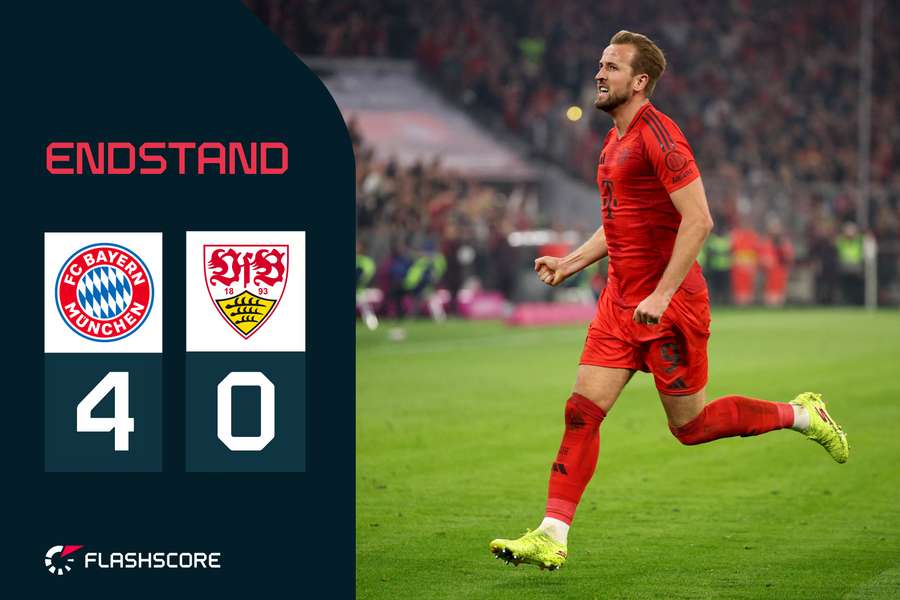 Harry Kane war der Mann des Abends beim Bayern-Sieg über Stuttgart.