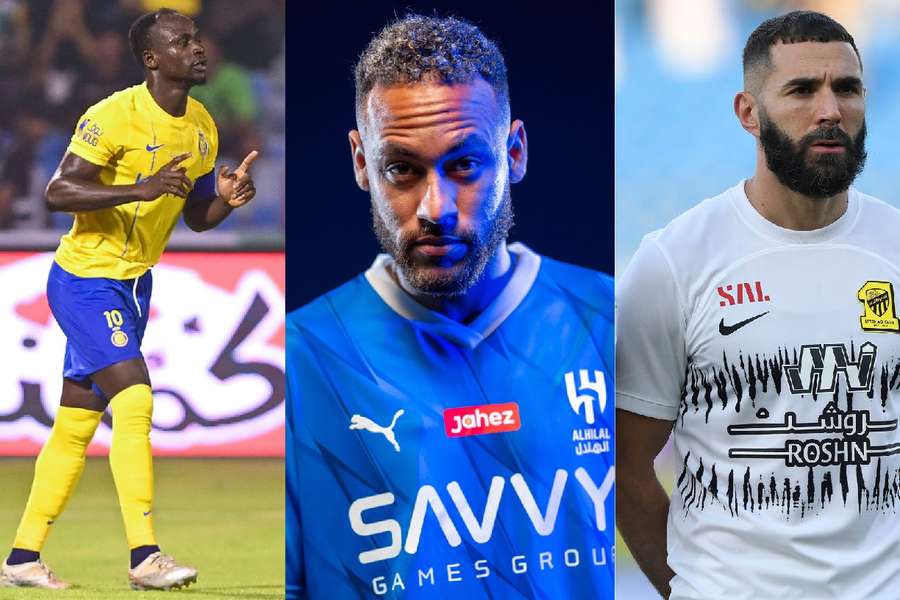 Mané, Neymar e Benzema são agora os grandes nomes da Arábia Saudita