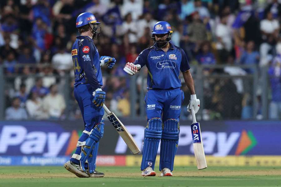 Mumbai Indians' Ryan Rickelton and Rohit Sharma