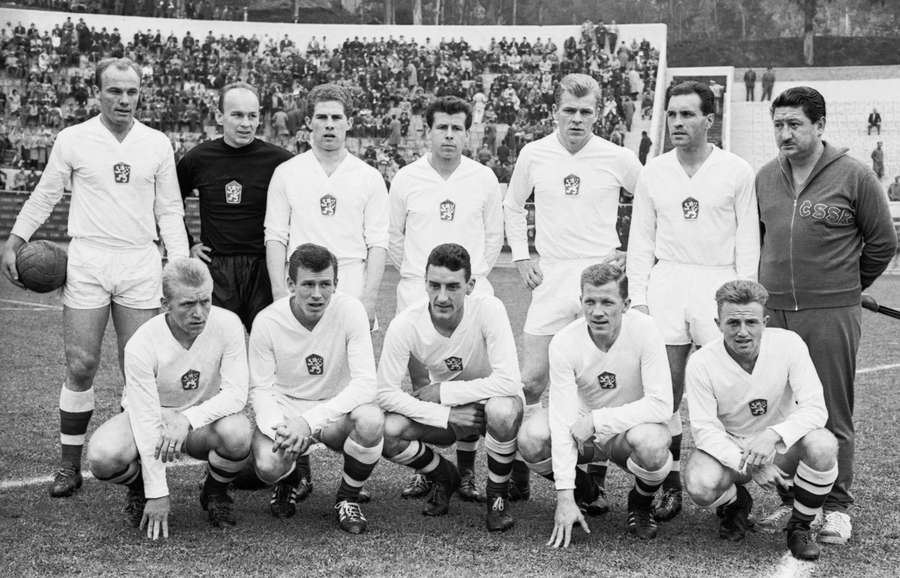 Mužstvo Československa na MS 1962 v Chile.