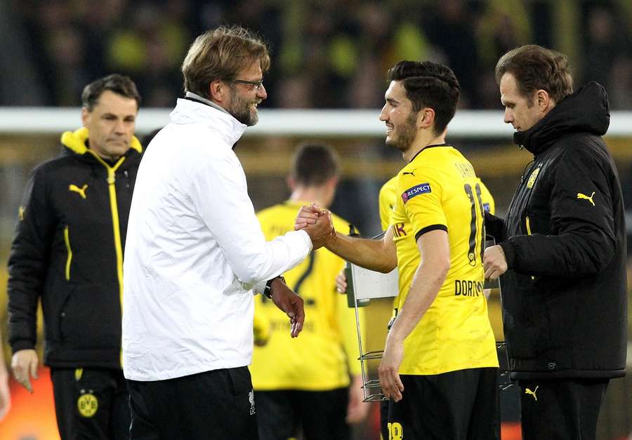 Klopp and Sahin during a successful time at Dortmund