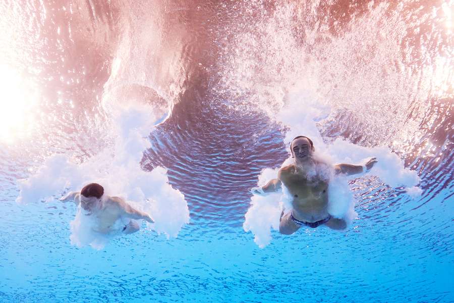 Daley and Williams compete in the Men’s Synchronised 10m Platform Final