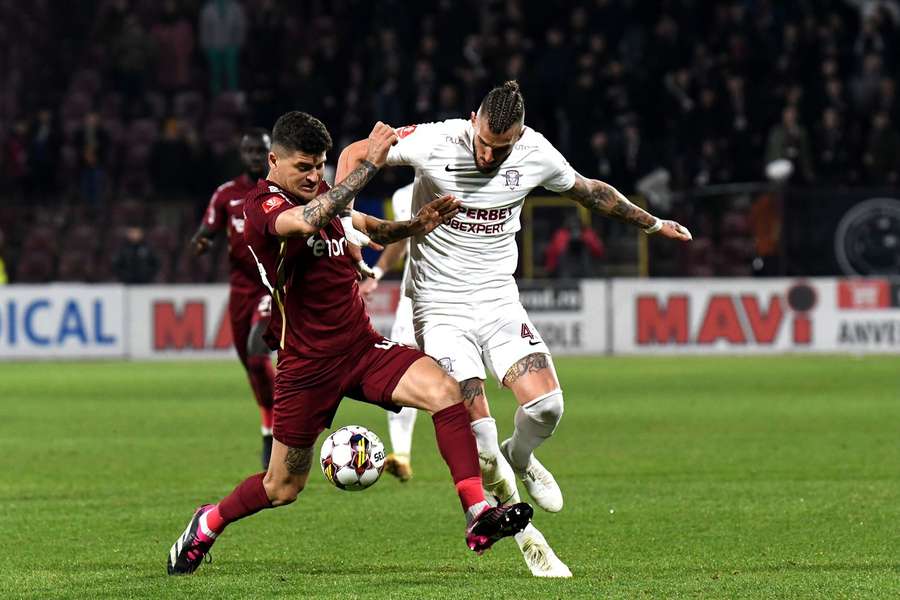 Duel din CFR Cluj - Rapid, 2-2, partidă disputată pe 19 martie